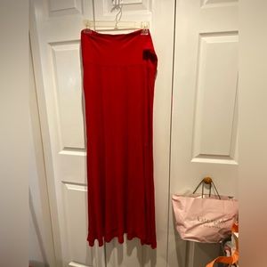 Lularoe RED MAXI SKIRT XL